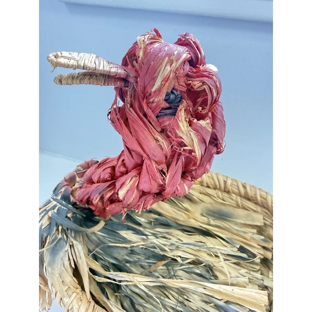 Vintage Rare Egg Holder Italian Hand Woven Collection Basket Made In Italy